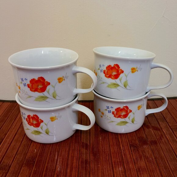 Set of 4 Vintage Hearthside Soup Mugs Bake N Serve - Japan - Picture 1 of 5